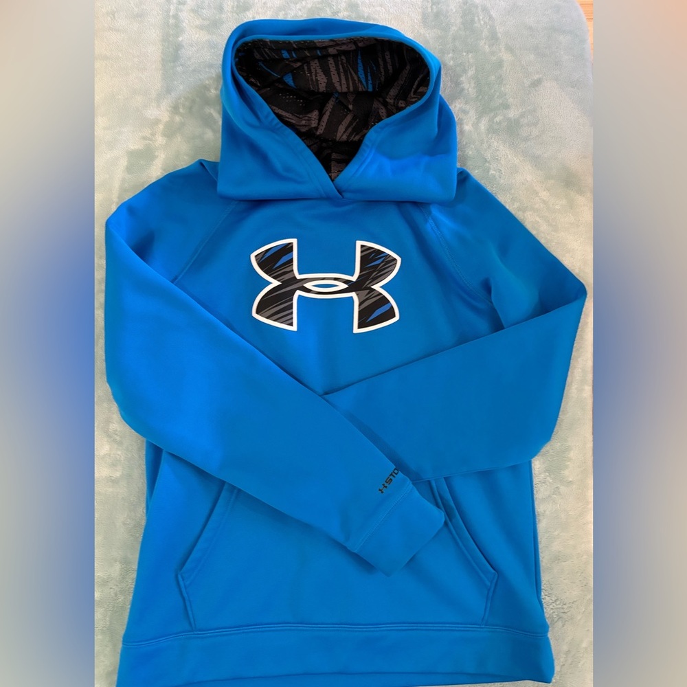 Boys Under Armour blue hoodie, size Youth L
